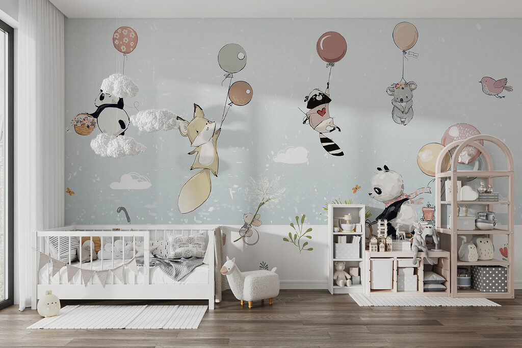 Dieren zweven boven fietstocht — interieur 2