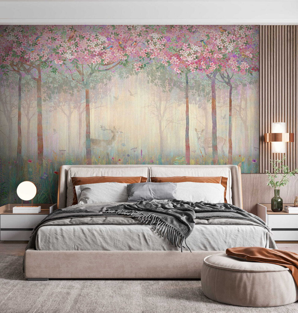 Hert in een bloesembos — interieur 2