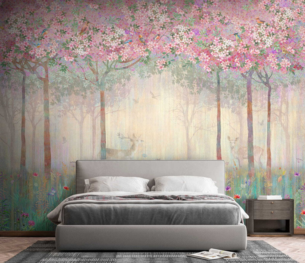 Hert in een bloesembos — interieur 3