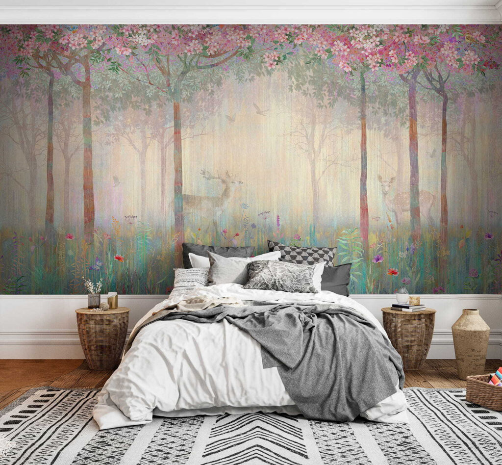 Hert in een bloesembos — interieur 4