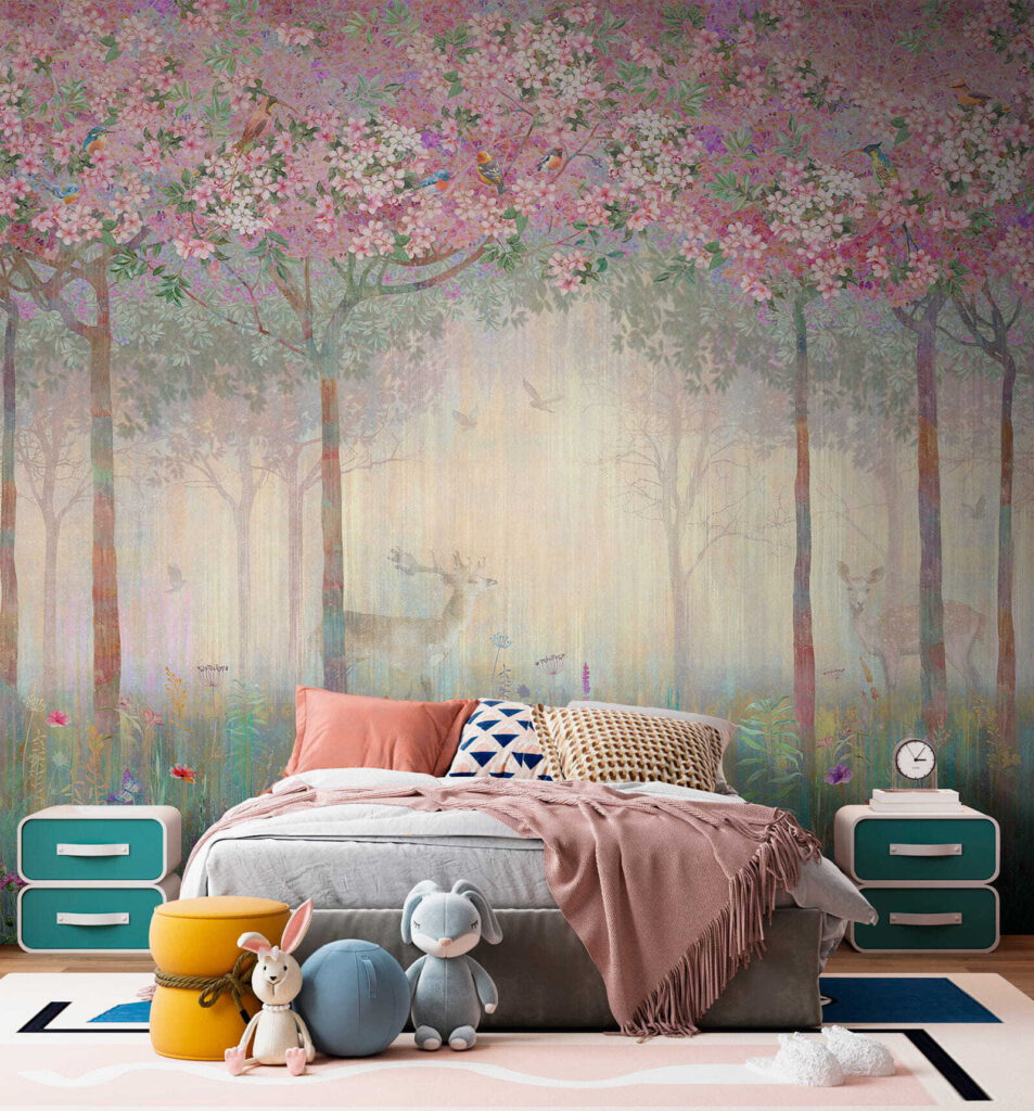 Hert in een bloesembos — interieur 5