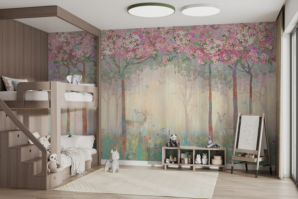 Hert in een bloesembos — interieur 12