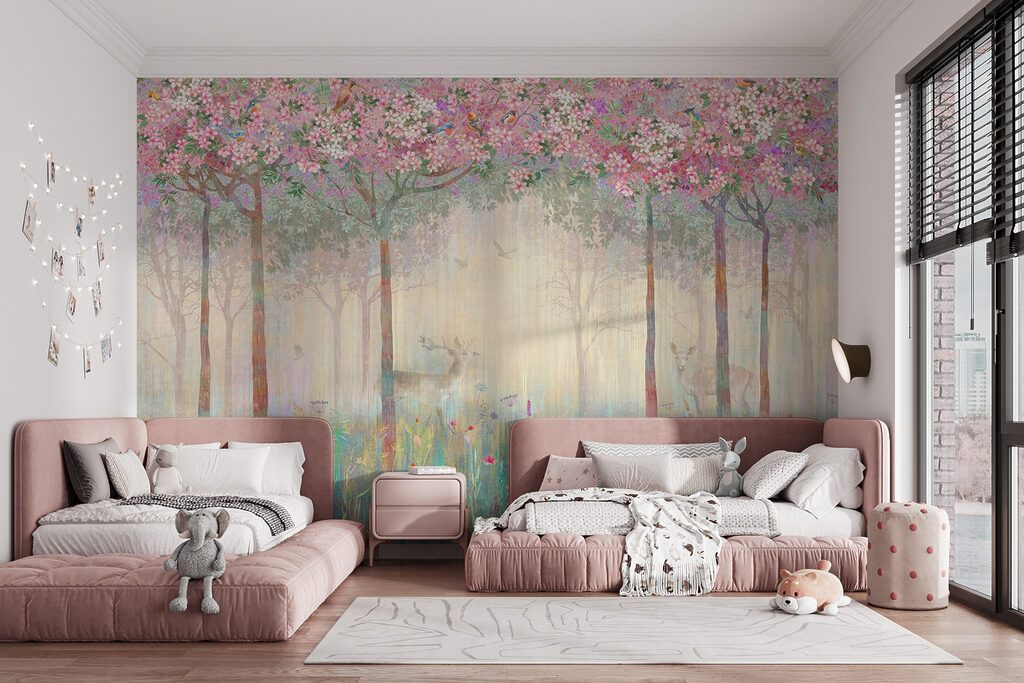 Hert in een bloesembos — interieur 13