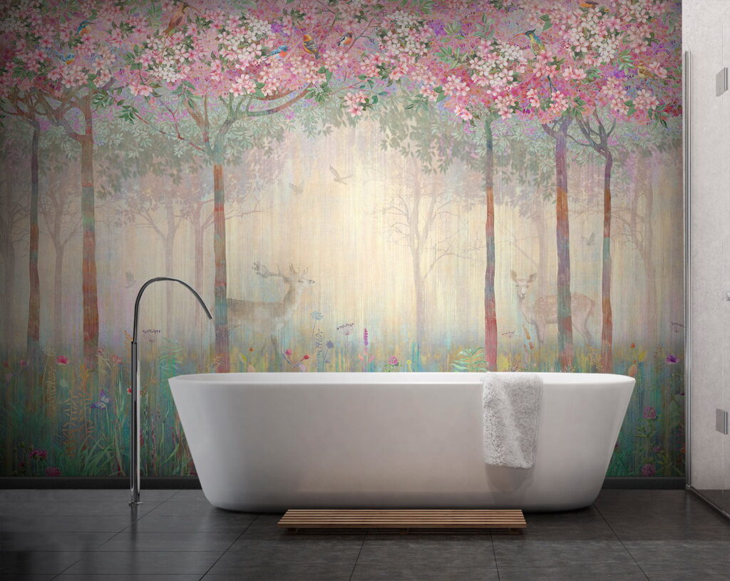 Hert in een bloesembos — interieur 10