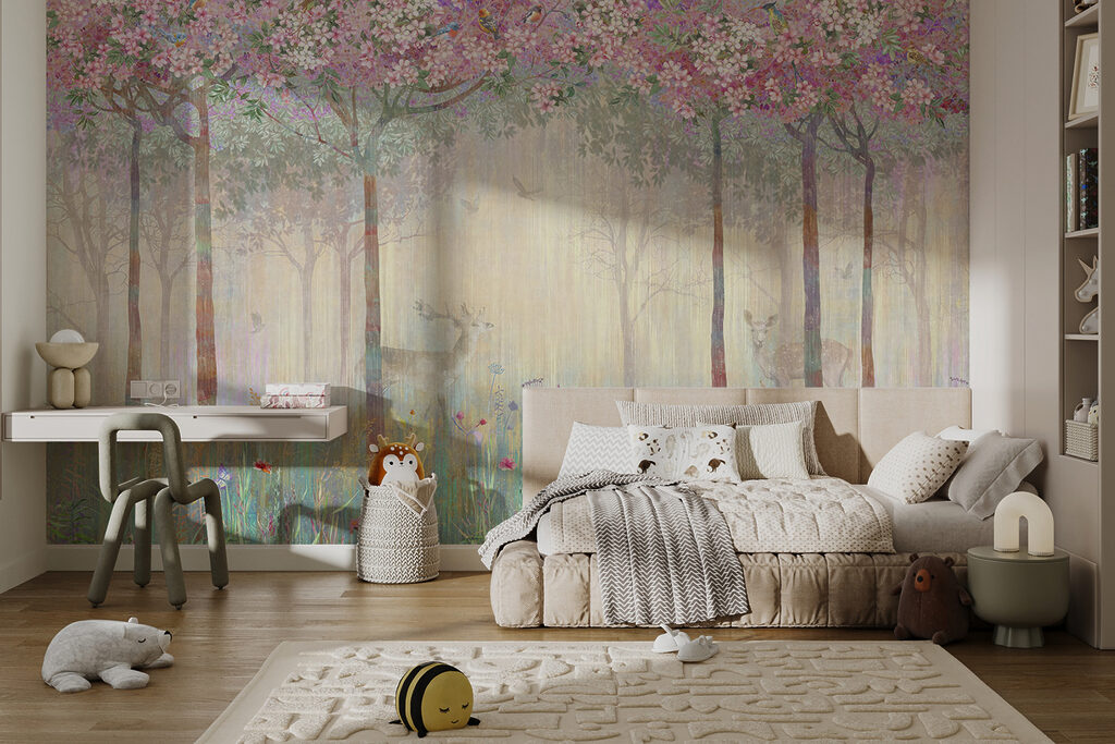 Hert in een bloesembos — interieur 14