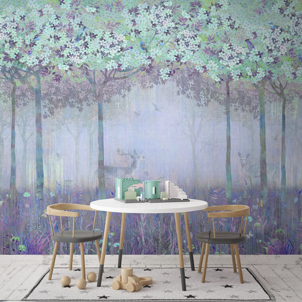 Hert in een bloesembos — interieur 1