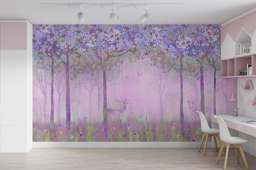 Hert in een bloesembos — interieur 2