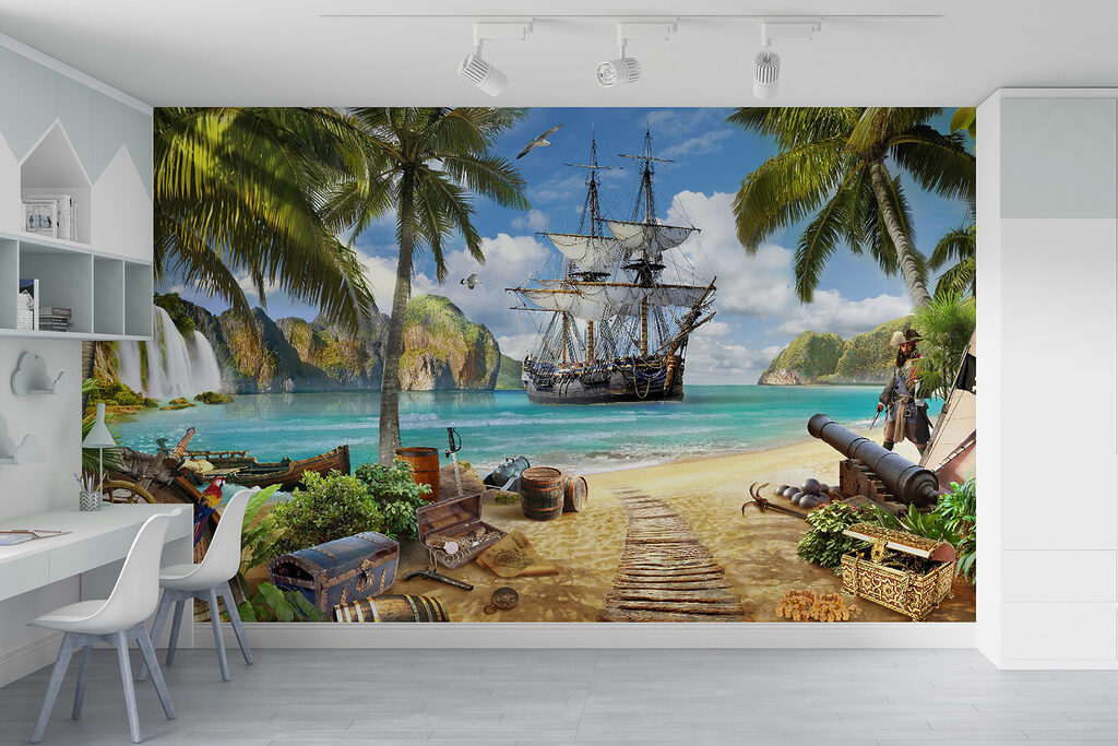 Piratenschip bij een palmstrand — interieur 12