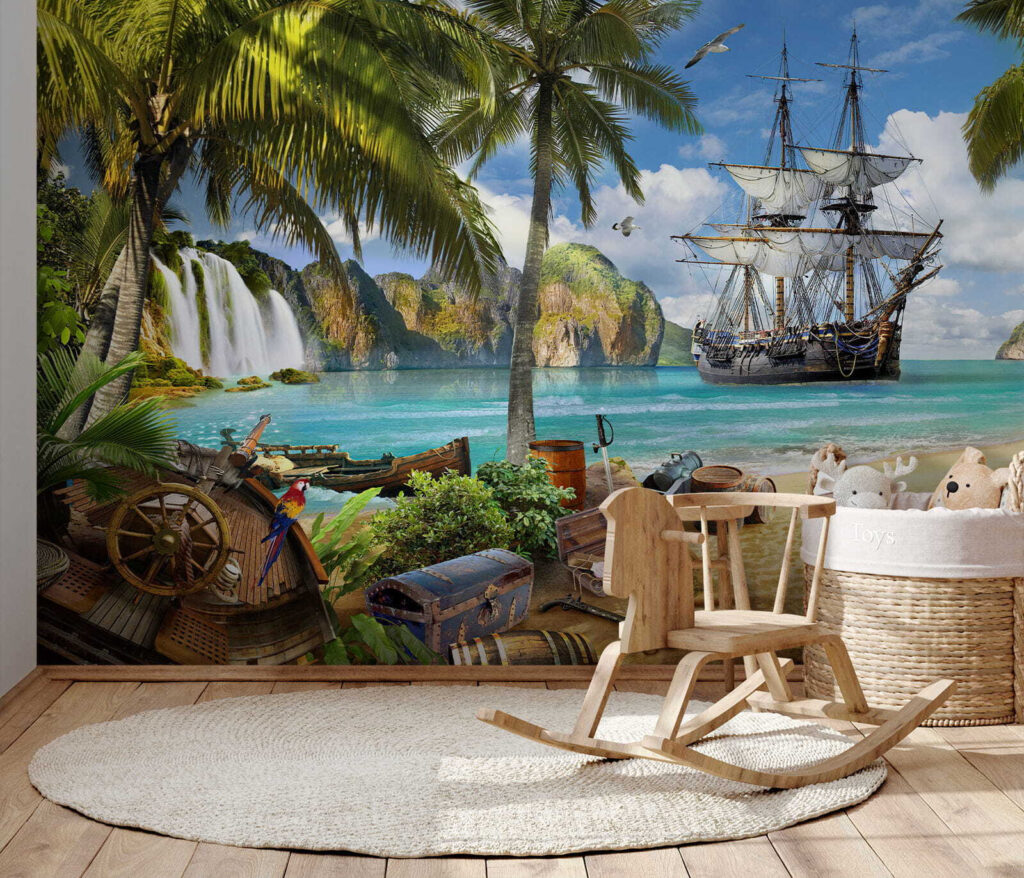 Piratenschip bij een palmstrand — interieur 7