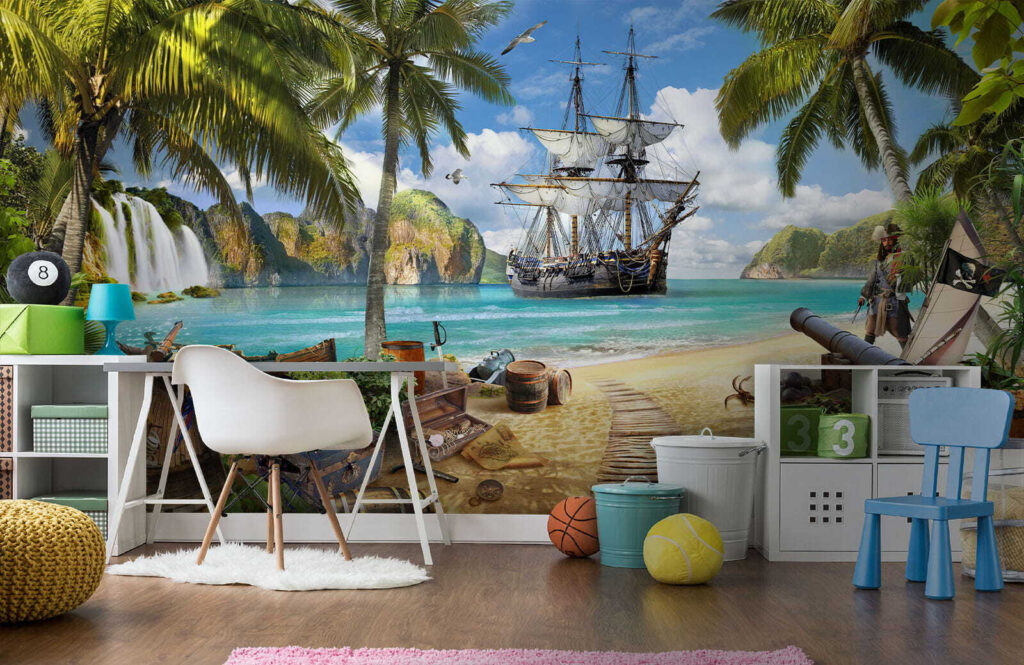 Piratenschip bij een palmstrand — interieur 9