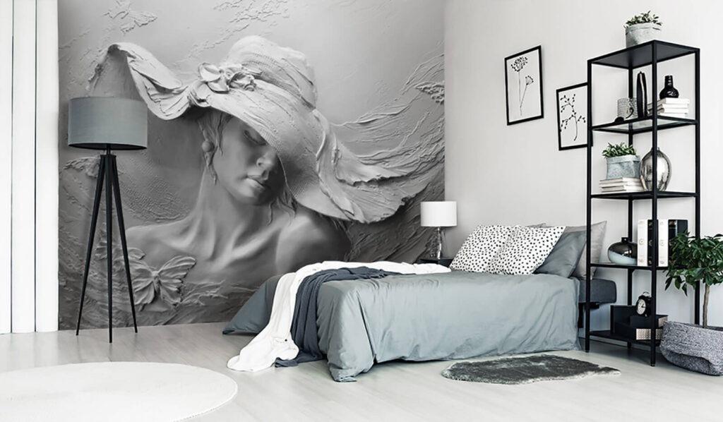 Vrouw met golvende hoed — interieur 2