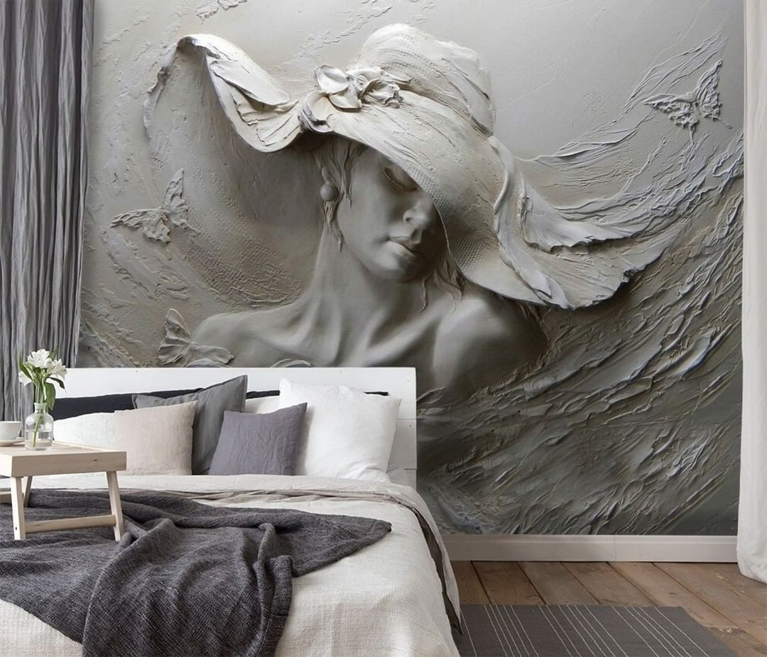 Vrouw met golvende hoed — interieur 3