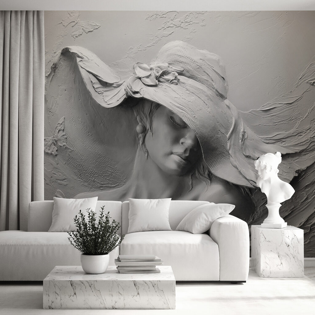 Vrouw met golvende hoed — interieur 6