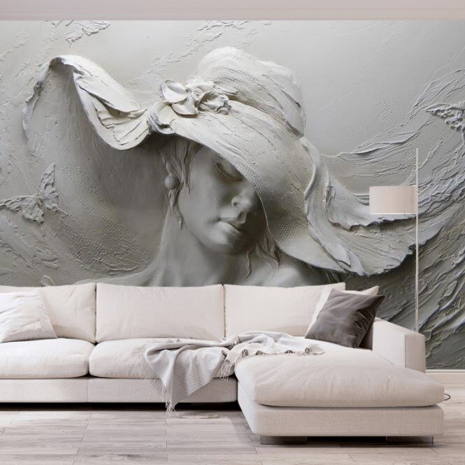 Vrouw met golvende hoed — interieur 4