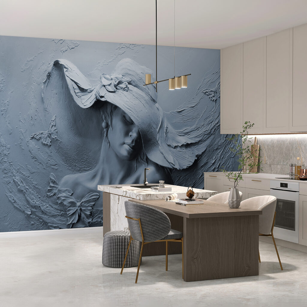 Vrouw met golvende hoed — interieur 3