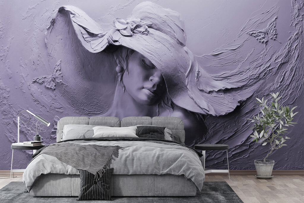 Vrouw met golvende hoed — interieur 2