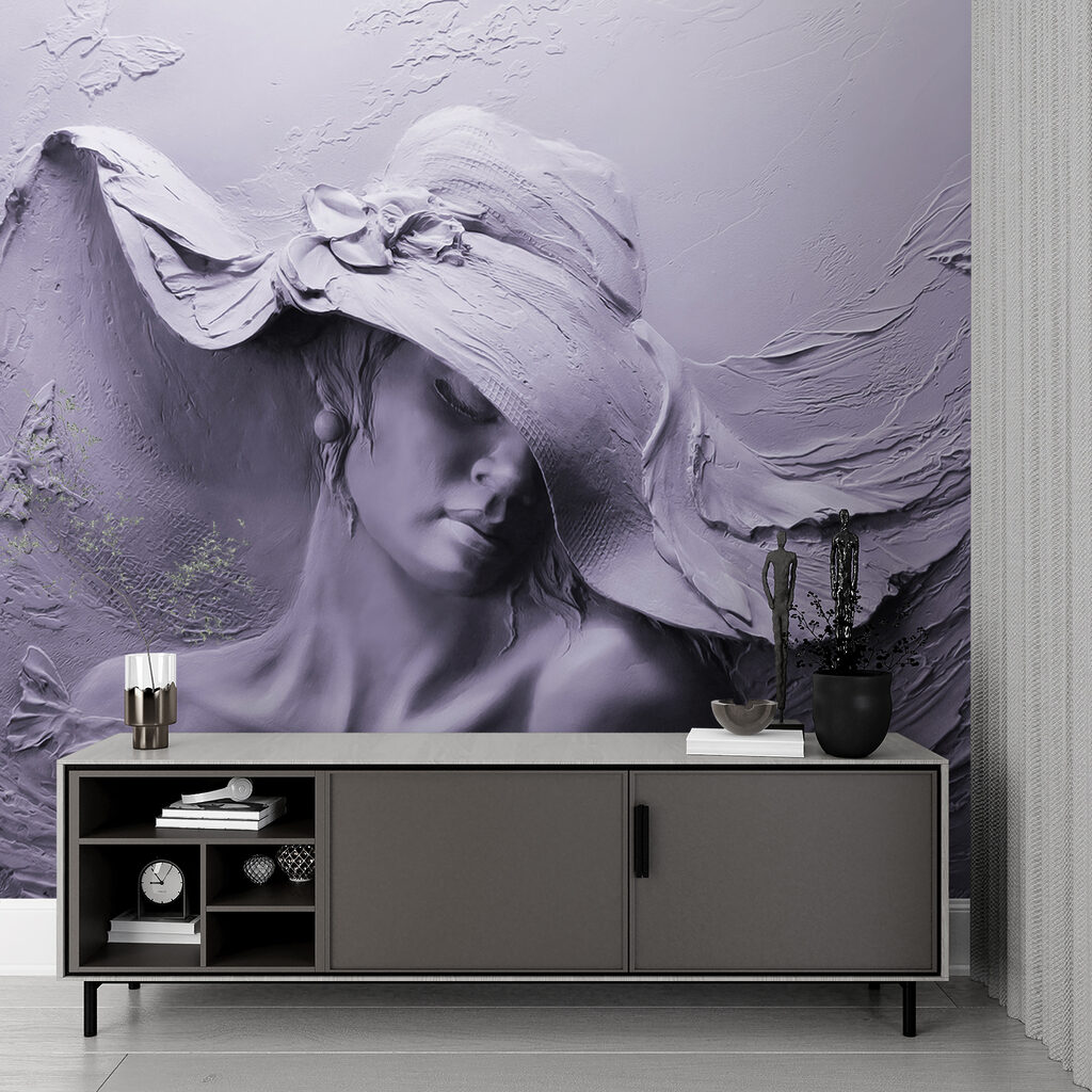 Vrouw met golvende hoed — interieur 3