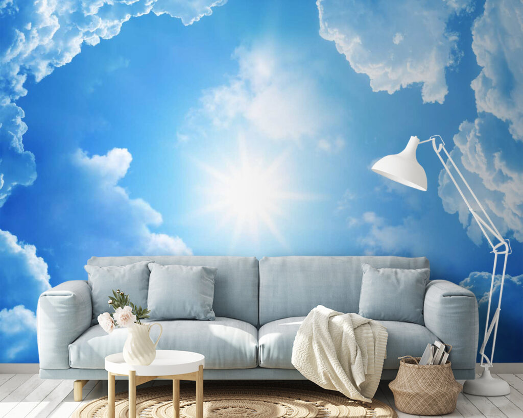 Een stralende, zonovergoten hemel en pluizige wolken — interieur 2