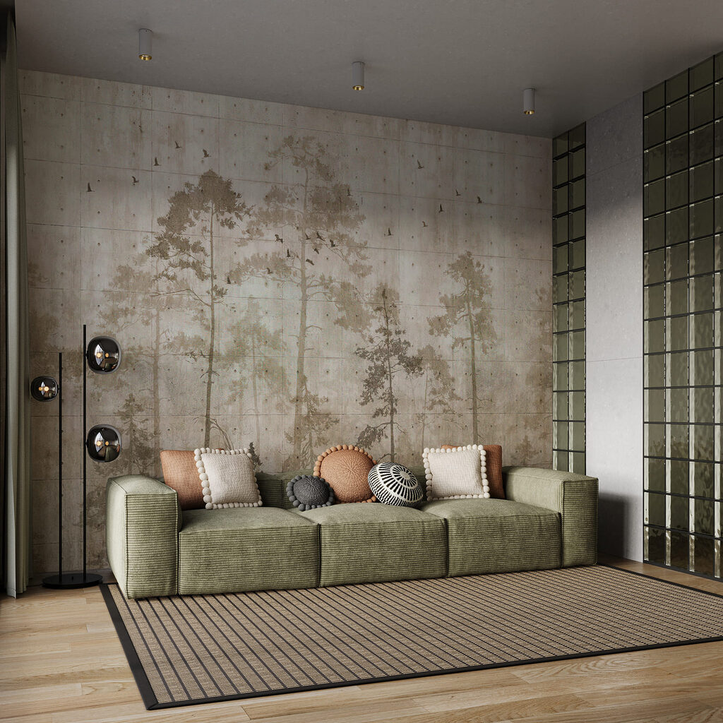 Stammen op verweerde verf — interieur 3