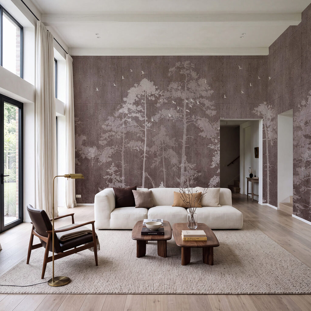 Stammen op verweerde verf — interieur 1