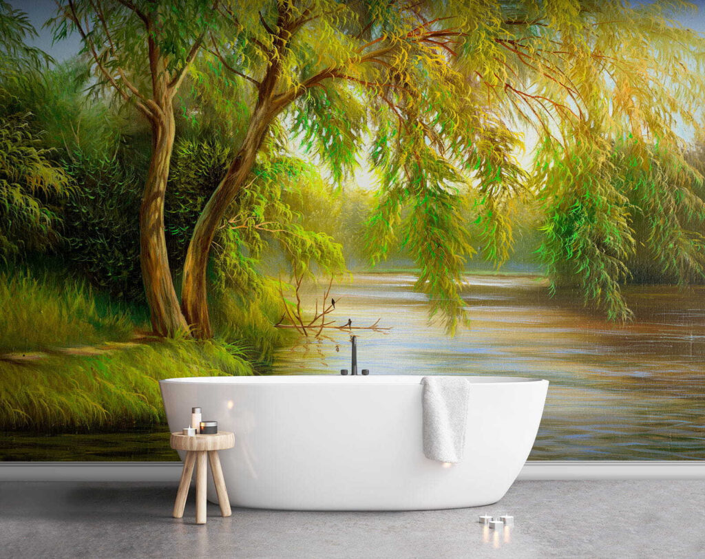 Wilgentakken boven warm rivierlicht — interieur 6