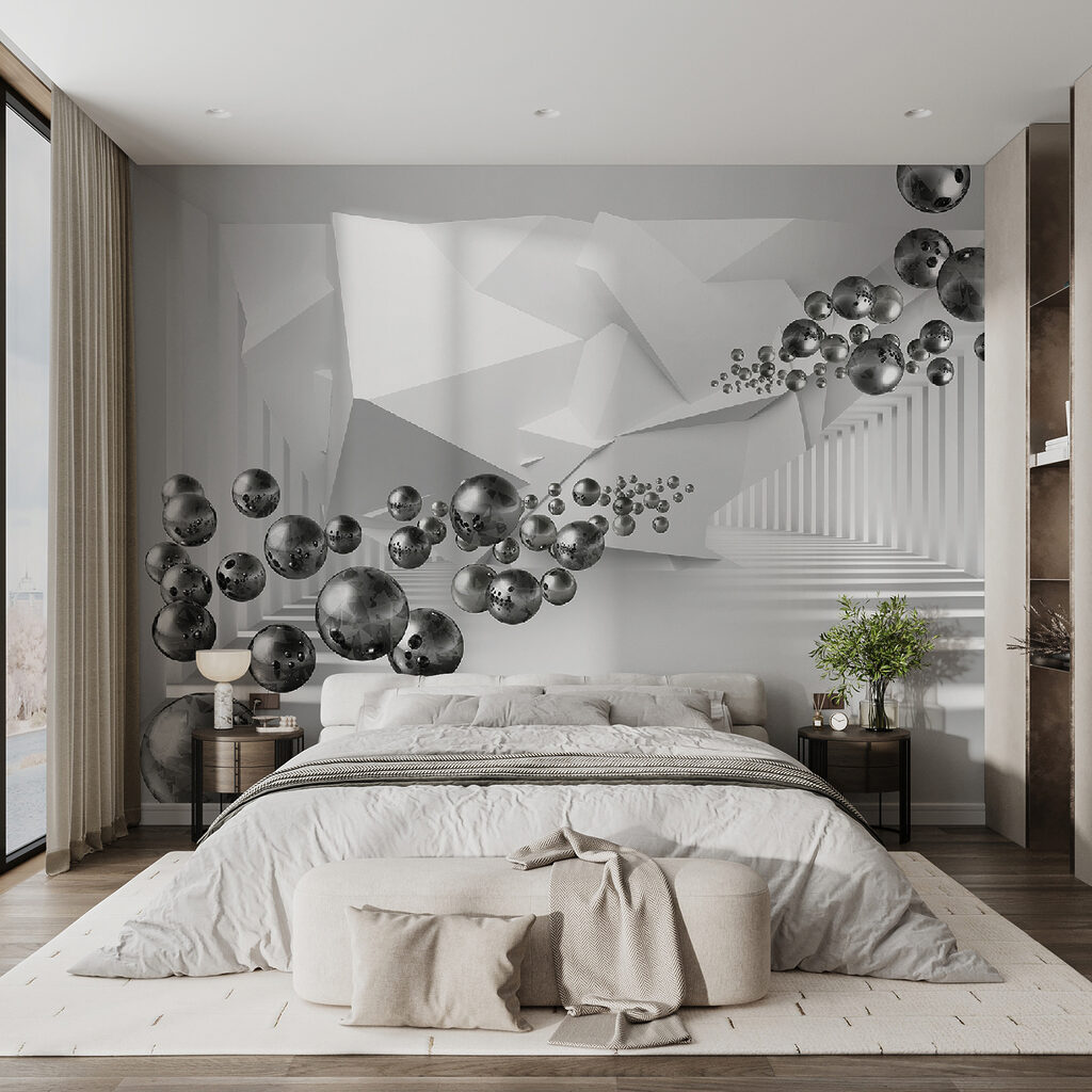 Bollen door witte diepte — interieur 11