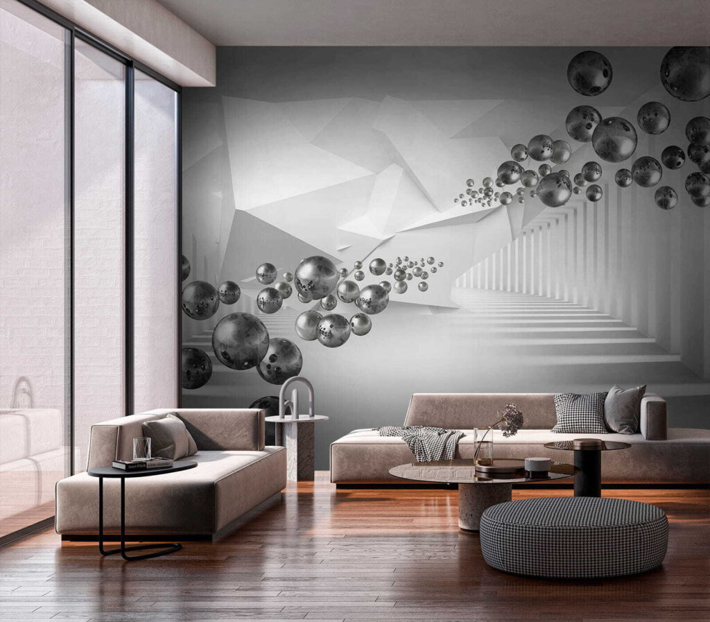 Bollen door witte diepte — interieur 3