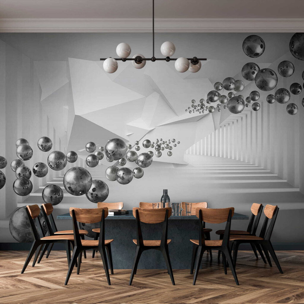 Bollen door witte diepte — interieur 8