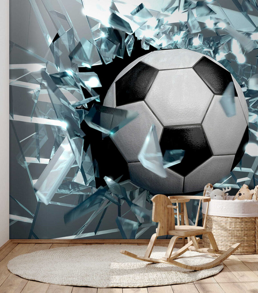Voetbal door scherven — interieur 3