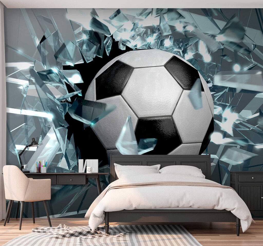 Voetbal door scherven — interieur 2