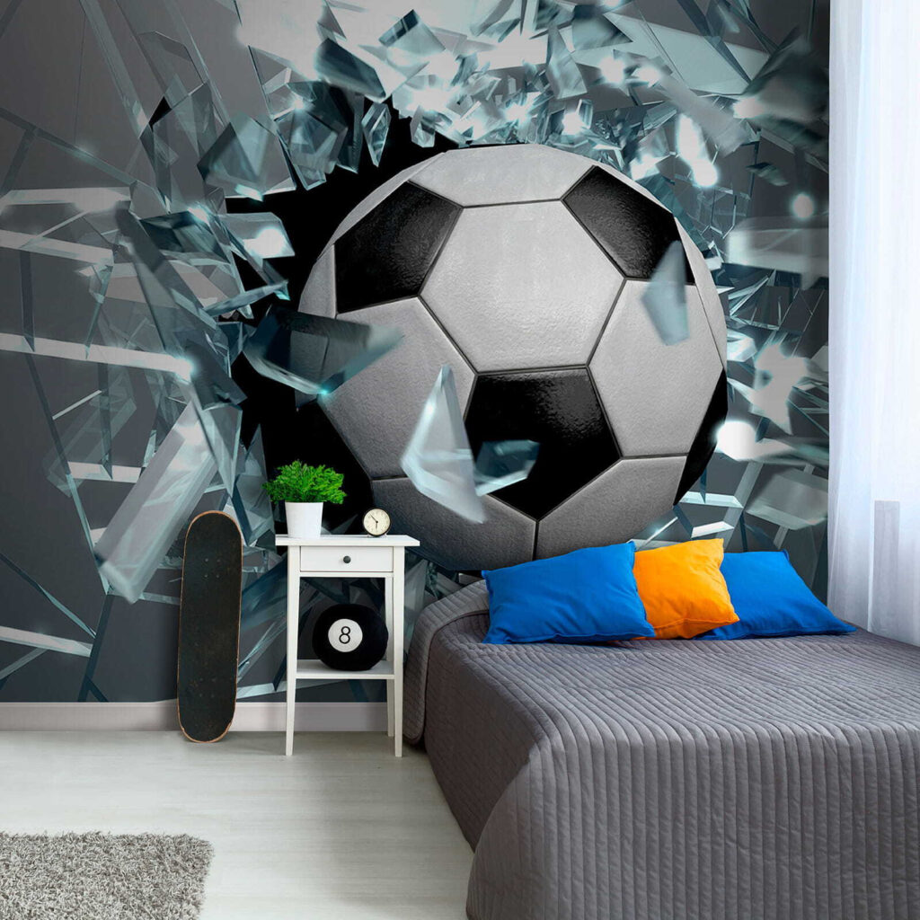 Voetbal door scherven — interieur 5