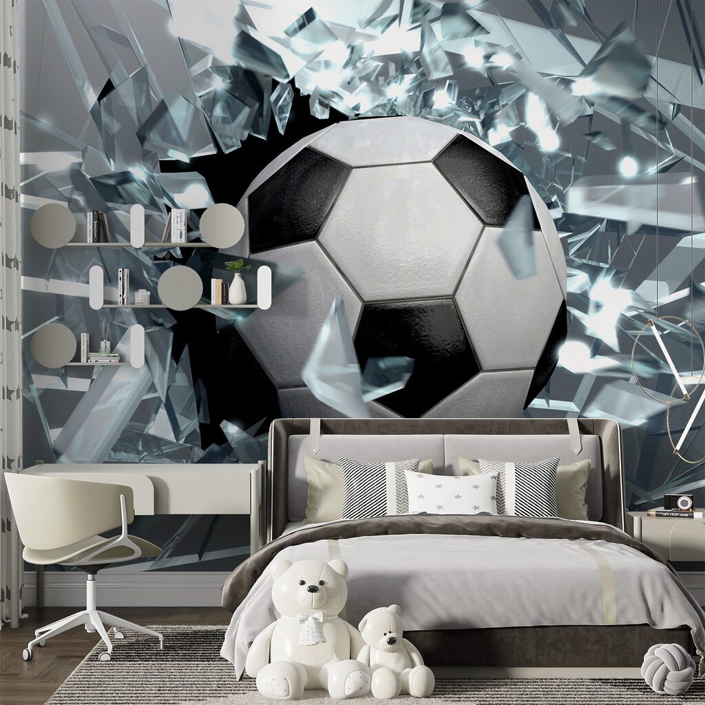 Voetbal door scherven — interieur 11