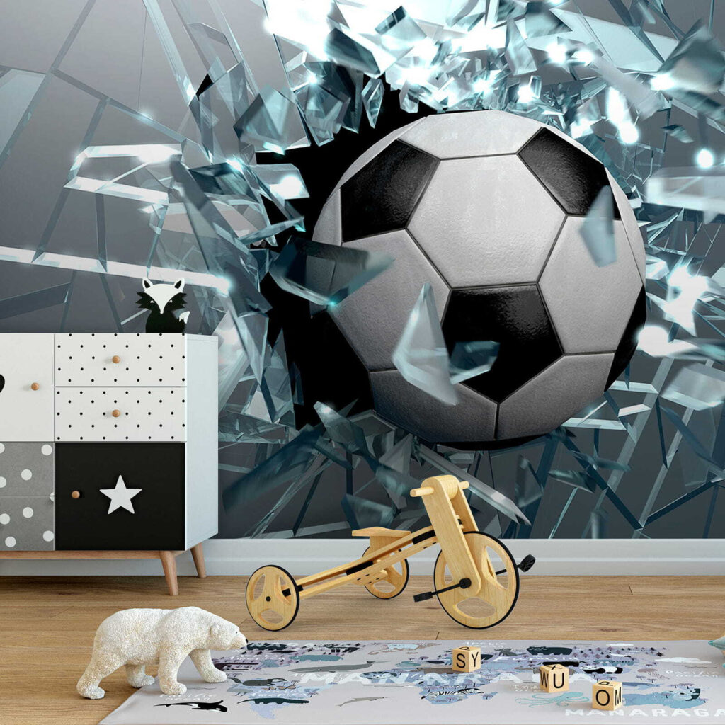 Voetbal door scherven — interieur 6