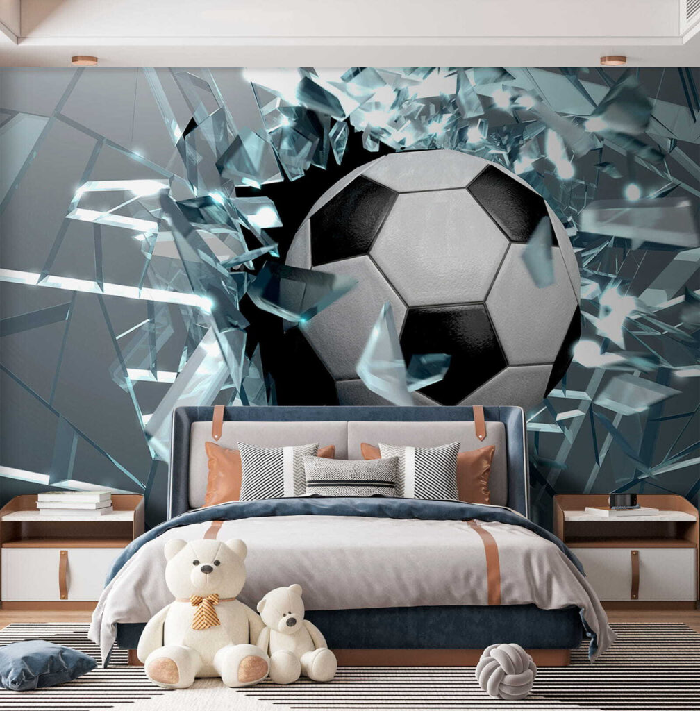Voetbal door scherven — interieur 8
