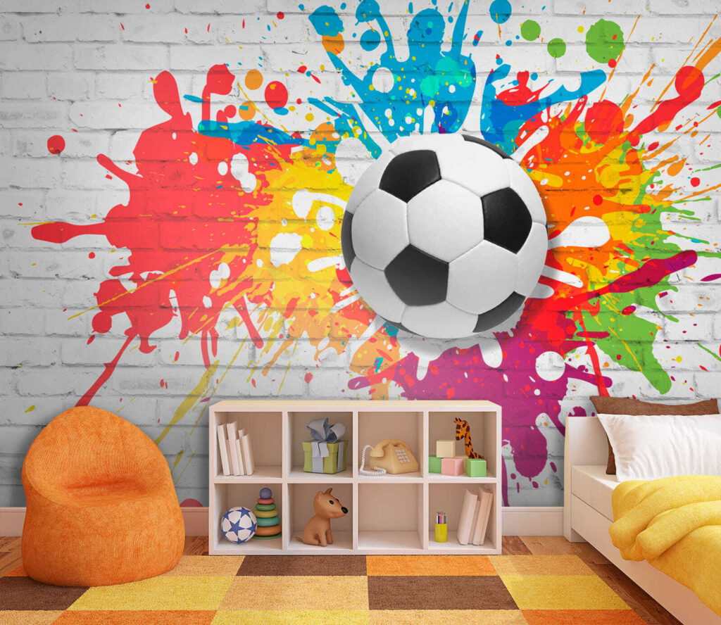 Kleurrijke voetbalkunst in actie! — interieur 3
