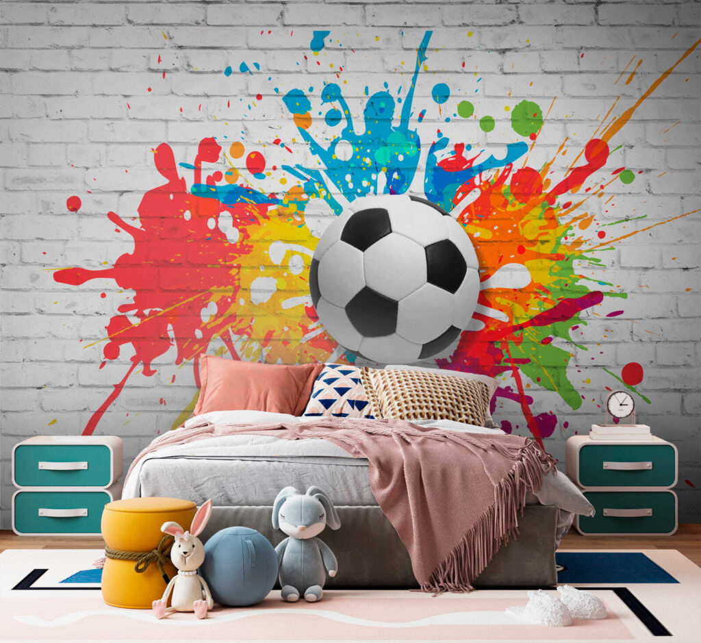 Kleurrijke voetbalkunst in actie! — interieur 4