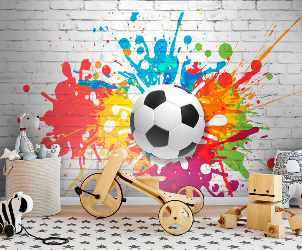 Kleurrijke voetbalkunst in actie! — interieur 8