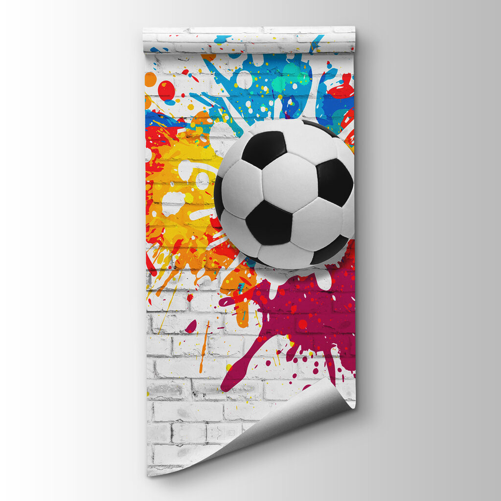 Kleurrijke voetbalkunst in actie! — productweergave