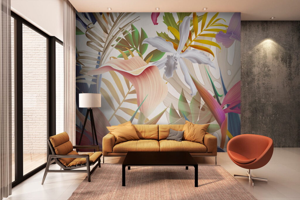 Levendig tropisch gebladerte in harmonie — interieur 7
