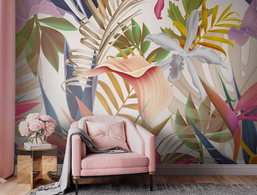 Levendig tropisch gebladerte in harmonie — interieur 1