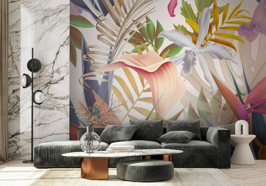 Levendig tropisch gebladerte in harmonie — interieur 9