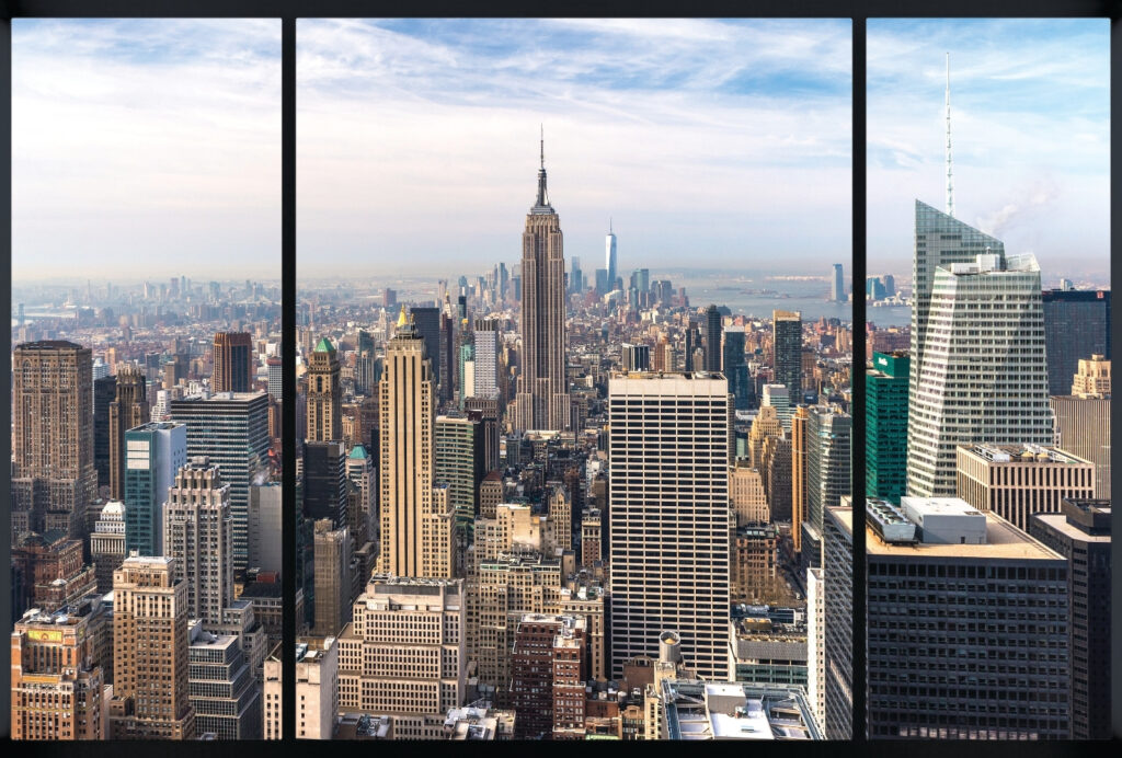 Manhattan achter zwarte kozijnen — volledig ontwerp