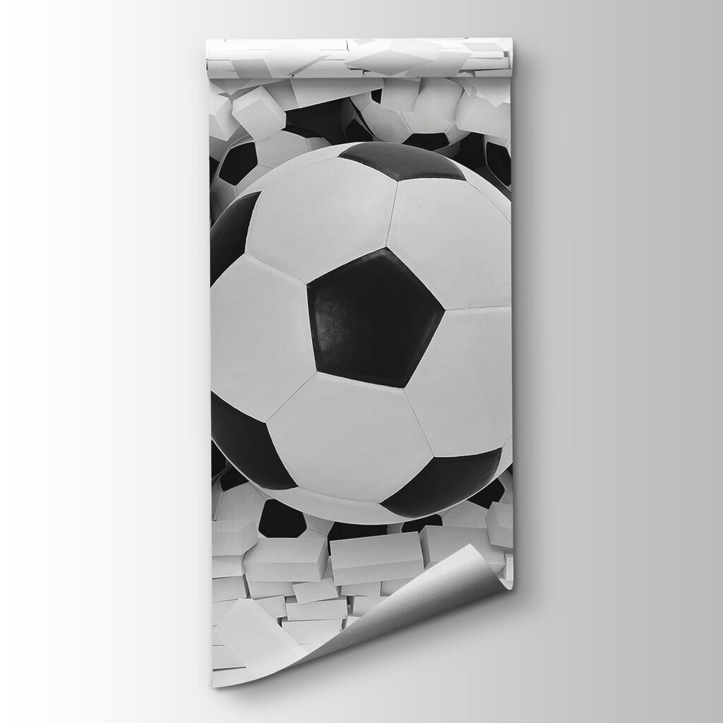 Voetballen breken witte stenen — productweergave