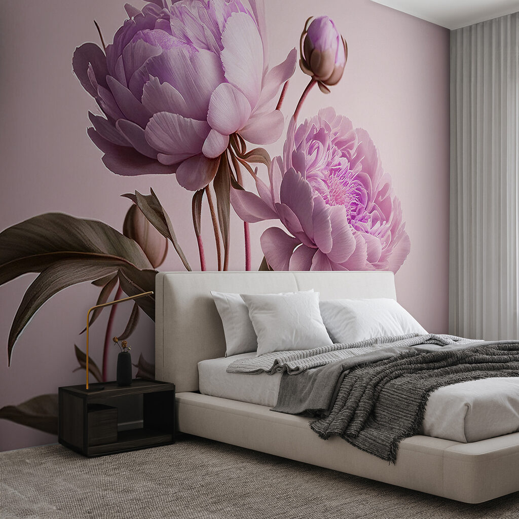 Bloemen in koele verf — interieur 1