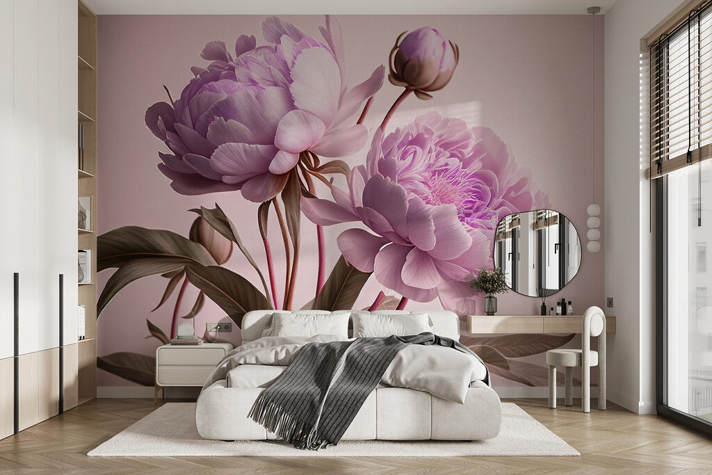 Bloemen in koele verf — interieur 2