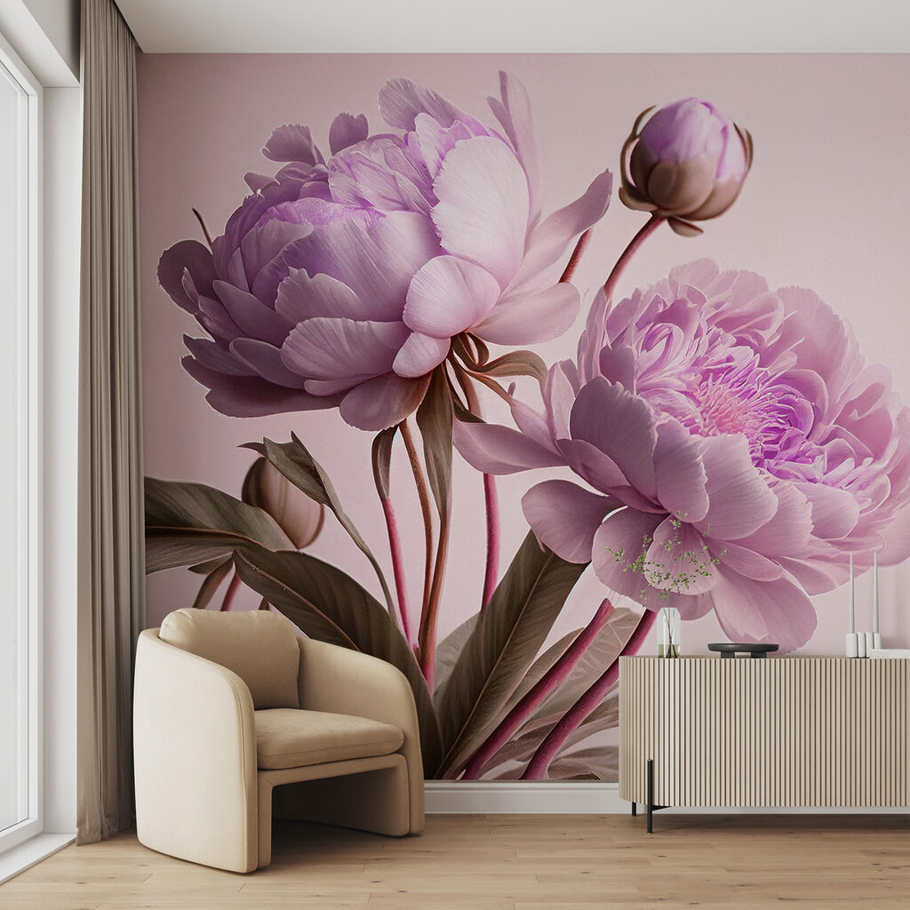 Bloemen in koele verf — interieur 3