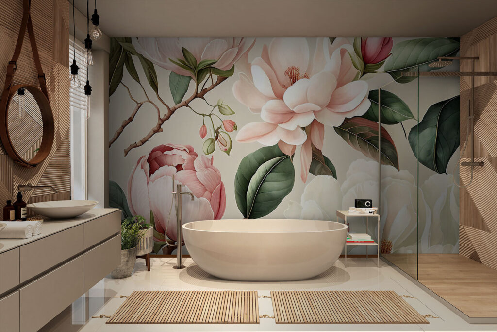 Elegante bloemen in zachte pastelkleuren — interieur 3