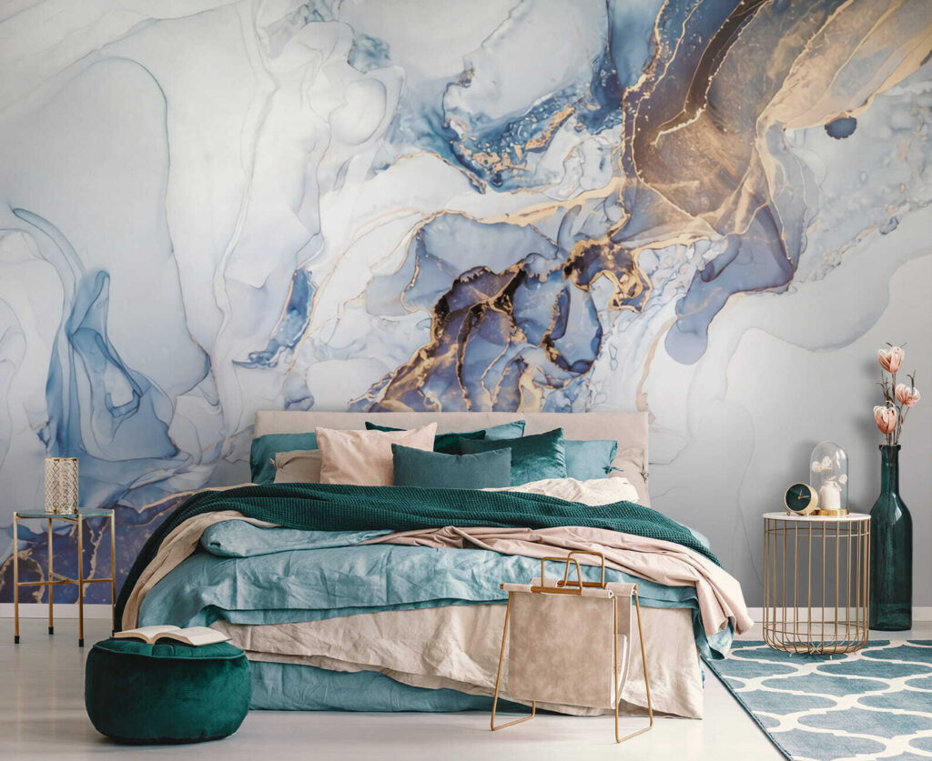 Blauwe rivier van aders — interieur 2