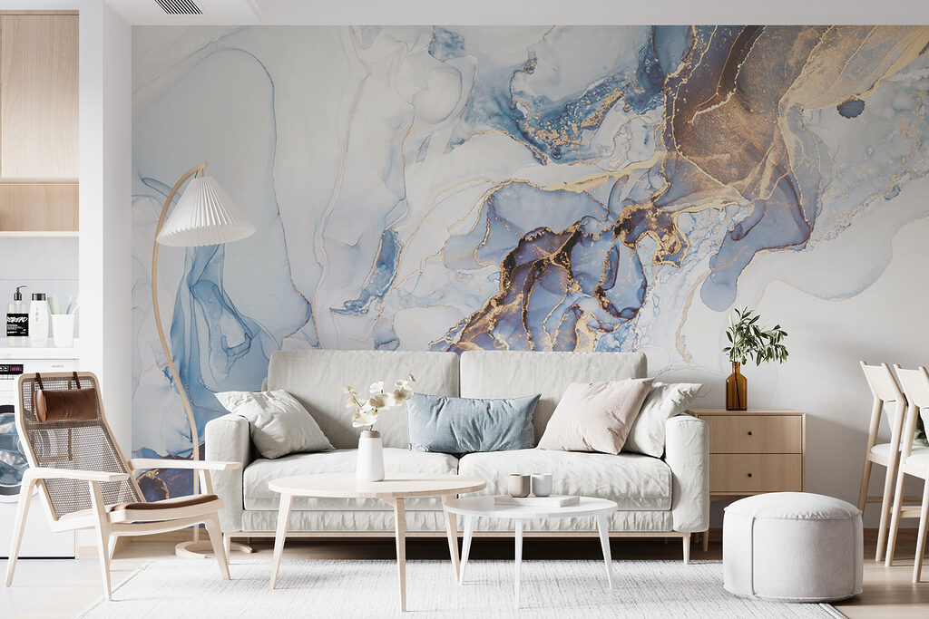 Blauwe rivier van aders — interieur 5