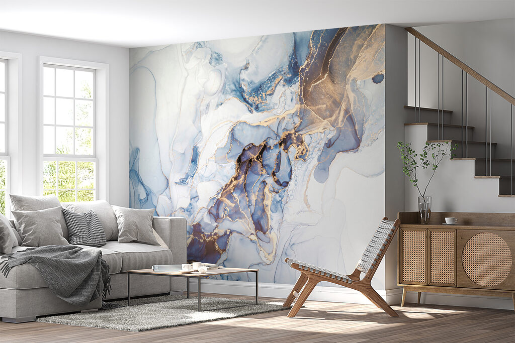 Blauwe rivier van aders — interieur 4